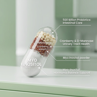 Capsules de Myo-Inositol, Canneberge, D-Mannose et Probiotiques à Marque Blanche OEM/ODM – Soutien Immunitaire Herbal Riche en Protéines et Équilibre Hormonal