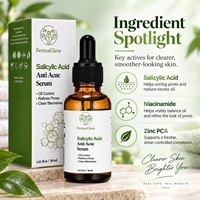 Sérum Visage Anti-Imperfections à l'Acide Salicylique Fermenté BHA, Huile Purifiante, Contrôle du Sébum, Affinage des Pores, Soin Anti-Acné