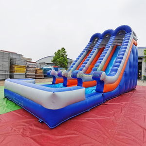 Château gonflable géant double face pour enfants, toboggan gonflable extérieur avec piscine pour adultes - Product Image 2