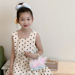 New Fashion Princess Pearl Chain Handbag Children Portable Mini Shoulder Crossbody <b>Bag</b> Wholesale - Product Image 6