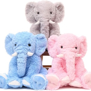 Peluche elefante morbido da 19 pollici per ragazze ragazzi cuscino avvolgente di grandi dimensioni rosa blu grigio elefante gigante peluche - Product Image 1