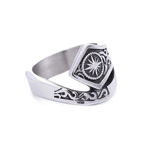 yunnique Sun God <b>Ring</b> Men's <b>Titanium</b> Steel Asymmetrical Star Design Fashion Jewelry Gift - Product Image 5