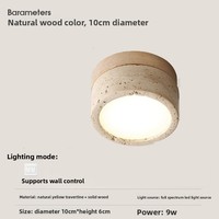 Lampu Plafon LED Kayu Desain Wabi Sabi Dapat Diredupkan Kontrol Sentuh Grosir Pabrik Kamar Tidur