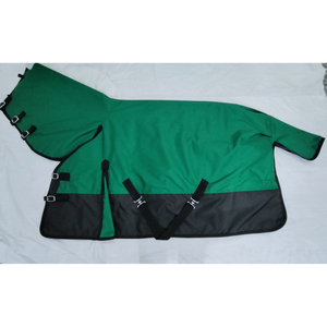 Meilleures ventes 2026 : Couverture pour cheval en vert et noir, en matériau durable, motif uni, pour la protection du cheval - Product Image 1