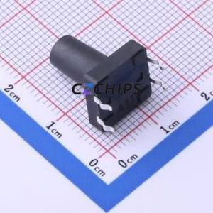 GT-TC152B-H150-L1 Tactile Switch Through hole-4P,12x12mm Switch Single Pole Single Throw Round Button 2.5N Through Hole - Product Image 2