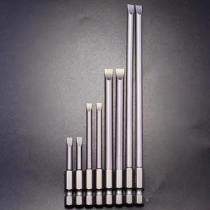 ชุดดอกไขควงหัวแบน6ชิ้นชุดไขควงปลายแม่เหล็กไขควงไฟฟ้าเครื่องมือขับเหล็ก S2ดอกสว่านก้าน1/4นิ้ว - Product Image 6