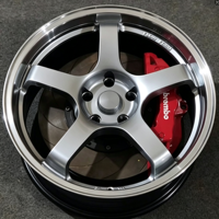 Jantes en alliage Flow Form de 17, 18 et 19 pouces, design classique JDM à 5 branches, en stock, PCD 5x108 5x112 5x114.3 pour voitures JDM et européennes