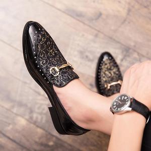 Zapatos de Vestir para Hombre AHMAD, Parte Superior de Cuero, Suela de Goma, Diseño de Puntos, Modernos, para Fiestas, Punta en Pico, Sin Cordones - Product Image 2