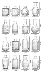 Glass Bud <strong>Vases</strong> <strong>Set</strong> of <strong>3</strong> Minimalist Clear Small Glass <strong>Vase</strong> for Home Decor Centerpieces - Product Image 4