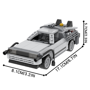 Blocchi da Costruzione Auto da Corsa Ritorno al Futuro, Set di Blocchi Personalizzati, Giocattoli Regalo per Celebrazioni di Anniversario Aziendale - Product Image 2