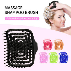 Masajeador de cuero cabelludo para el cabello, cepillo de champú de plástico, cuidado del cuero cabelludo suave, mango de ventilación impermeable, cepillo de pelo para cuero cabelludo - Product Image 2