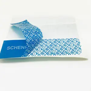 Impresión personalizada de plástico impermeable seguridad void de La etiqueta engomada