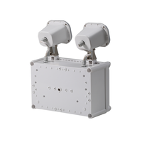 Lampe d'urgence à double spot LED en plastique à haute luminosité IP65, protection contre le feu