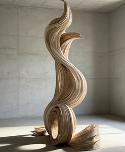Sculpture géante en organza fluide, installation artistique faite à la main <span class=keywords><strong>pour</strong></span> toile de fond de mariage, décoration de fenêtre, événement de luxe, cérémonie - Product Image 3