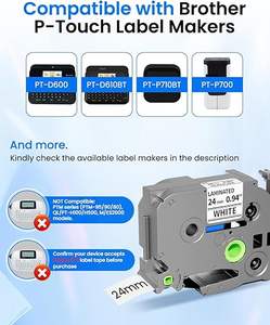 Cinta Blanca Laminada TZe-251 de 24 mm y 0.94 mm de Ancho, Repuesto para Impresora de Etiquetas <span class=keywords><strong>Brother</strong></span> - Product Image 5