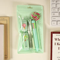 Lindo Set de Papelería con Diseño de Piruleta, Útiles Escolares para el Regreso a Clases, Regalo para el Día del Niño, Recompensa de Estudio, Papelería con Diseño de Dulces