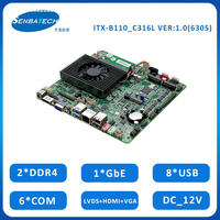 Celeron 6305 I225V 2,5G Dual Channel DDR4 PS2 SIM DC 12V 170mm X 170mm Placa base de Control industrial integrada