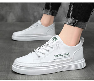 Chaussures Oxford décontractées de style britannique pour hommes, en cuir véritable, à lacets, antidérapantes, respirantes, légères, bout rond, brillantes - Product Image 3