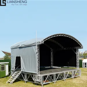 Plataforma de palco ajustável de alumínio da catwalk do concerto preto da curva para o equipamento do evento