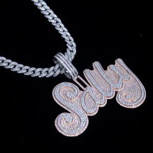 Collar con Nombre de Messi, Estilo Hip Hop, Plata 925, Colgante Personalizado con Moissanita, Color DEF, Claridad VVS - Product Image 4