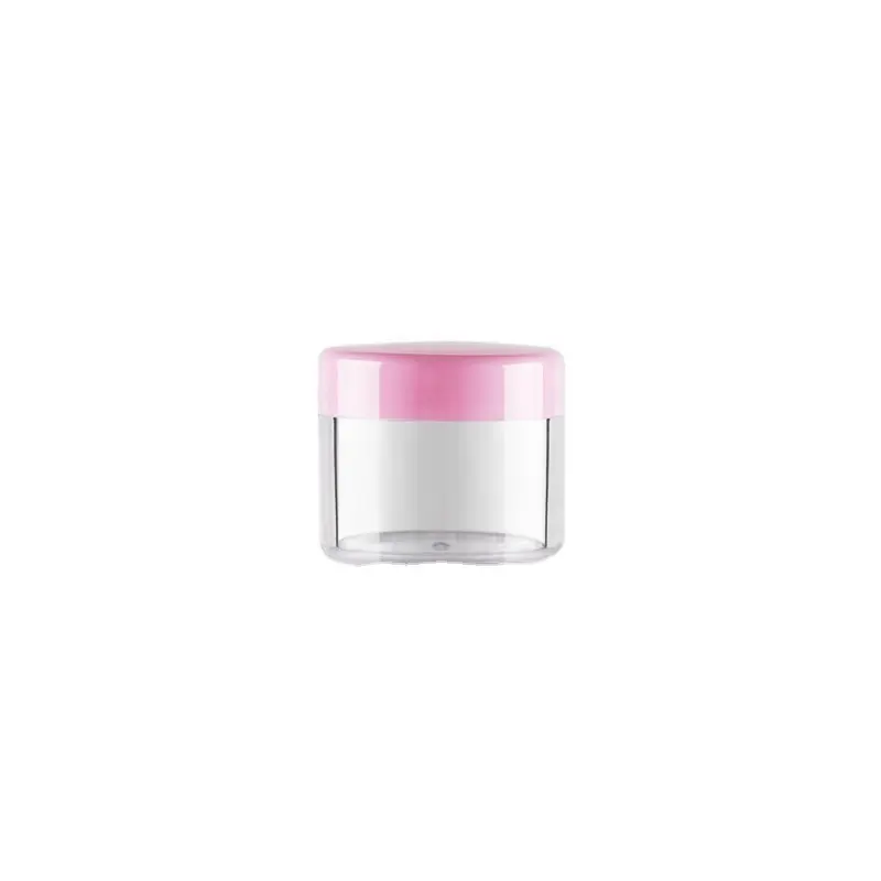 5g 10g 15g 20g 핑크 캡이있는 간단한 투명 플라스틱 화장품 크림 용기 미니 아이 섀도우 박스