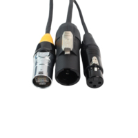 Câble hybride professionnel FCONNR PowerCon Ethercon DMX 3 en 1