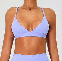 Soutien-gorge de sport populaire pour femme, respirant, léger, à maintien élevé, avec bretelles croisées pour le yoga