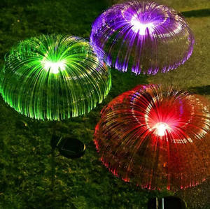 Faroles Decorativos Coloridos Personalizados de Fábrica, Luces Solares LED de Fibra Óptica <span class=keywords><strong>con</strong></span> Forma de Medusa, Impermeables para Exteriores, para Jardín <span class=keywords><strong>y</strong></span> Patio - Product Image 6