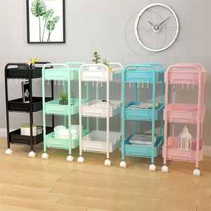 <span class=keywords><strong>Chariot</strong></span> roulant en métal avec roues - <span class=keywords><strong>Chariot</strong></span> <span class=keywords><strong>de</strong></span> rangement multifonction pour cuisine, salle <span class=keywords><strong>de</strong></span> bain, salon, outils et bijoux - Product Image 6