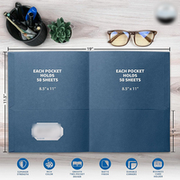 Carpeta Organizadora de Documentos Financieros y Declaraciones de Impuestos con Dos Bolsillos, Personalizada con Marca Privada, para Servicios de Contabilidad
