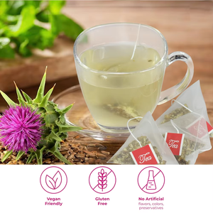 OEM ODM Ready to Ship Milk Thistle Tea Bags Natural Silymarin Herbal Blend Supports <b>Liver</b> Health Wellness - Product Image 4