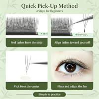 Extensions de cils synthétiques longs, naturels et faits à la main, sans cruauté, en gros, avec option de logo personnalisé et marque privée