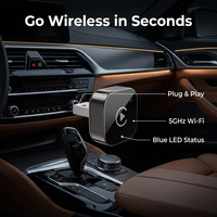 Adaptateur universel sans fil 2-en-1 CarPlay et Android Auto avec fonction Street Control et Bluetooth 5.0 portable