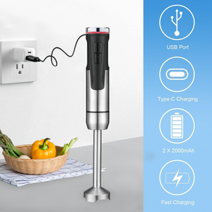 USB không dây tay máy xay sinh tố cho hộ gia đình sử dụng đa chức năng ngâm với Whisk và sữa Frother cho súp và sinh tố trộn - Product Image 5
