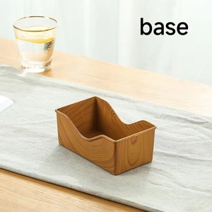 Assiette en plastique imitation bois, plateau à collation, assiette à gâteau, assiette à fruits, plat à sushi, plat à fruits secs, plat à os, ensemble de vaisselle - Product Image 5