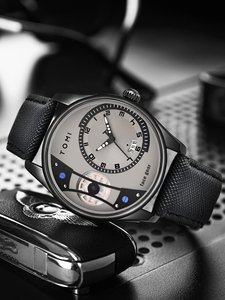 Reloj de Cuarzo TOMI T105 para Hombre, de Negocios, Alta Calidad, con Calendario, Correa de Cuero, Moderno, en Stock - Product Image 2