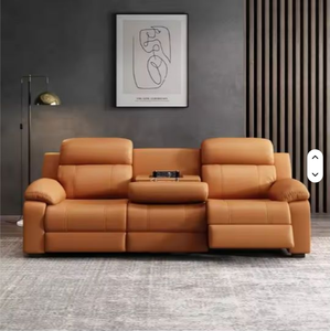 Ensemble de meubles de salon modernes en cuir véritable de luxe personnalisé populaire D 2025, canapé inclinable, fauteuil de massage - Product Image 5