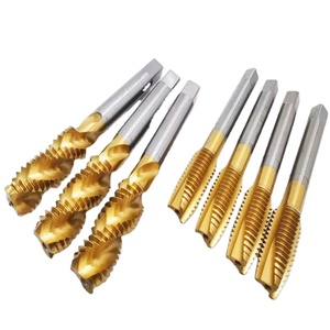 Juego de troqueles de grifo de cobalto HSS M14 * 2, flauta recta, rosca métrica, pistola, acabado brillante, juego de troqueles de grifo de acero, rosca de titanio - Product Image 1
