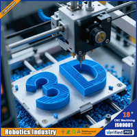 Composants robotiques imprimés en 3D de précision, service de fabrication additive personnalisée en métal et en plastique pour les bras robotiques