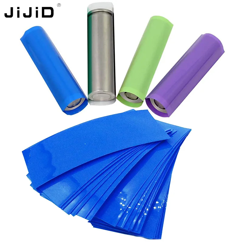 JIJID Lithiumbatterie blauer Schrumpfwärmer Wickelrohr Pvc-Heizung Schrumpfstromversorgung 1-Roll-Packung durchsichtiger PvC-Kunststoffbeutel