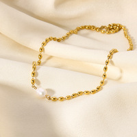 Hongtong B2-24 acier inoxydable romantique battement de coeur pendentif collier 18K plaqué or mode bijoux cadeau pour femmes accessoires