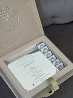 Coffrets cadeaux personnalisés pour Nikkah, coffret souvenir de mariage islamique en velours, invitation de mariage en acrylique argenté avec ruban en soie
