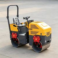 Compacteur routier vibrant à double tambour, mini-compacteur tandem à tambours en acier pour le compactage de l'asphalte et du sol