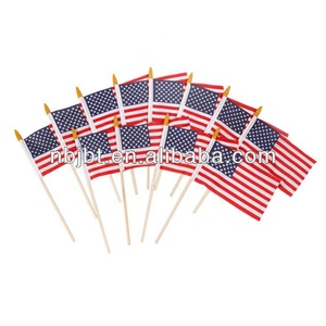 Promotion Customized Print Polyester Sports Style 2-color Printed Hand Flag