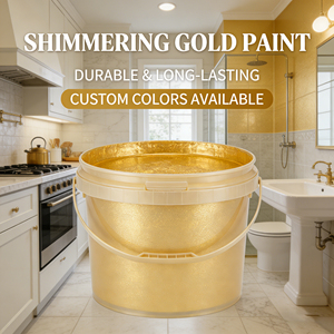 Pintura Dorada Súper Brillante, Pintura Dorada con Destellos, Pintura Dorada con Lámina de Oro, Pintura Dorada a Base de Agua, Pintura en Polvo Dorada 24K - Product Image 6
