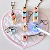Porte-clés lumineux personnalisables avec touches de clavier, jouet anti-stress à presser, plusieurs options de couleurs