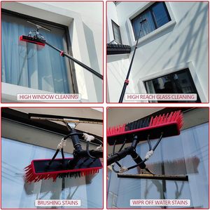Customized 7M/23FT Aluminum/Carbon Fiber Telescopic Cleaning <b>Brush</b> for <b>Window</b> Washing Water Fed Pole System - Product Image 5