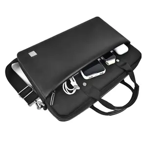 Laptop Briefcase Bag For MacBook Air 15.3 2024 Waterproof Shoulder Bag With Large Capacity Notebook Bag 15.6 14 Inch