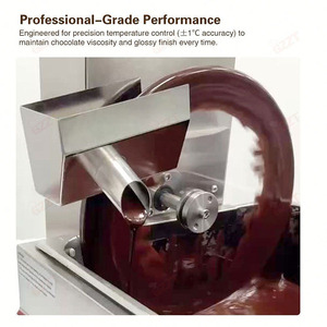 Electric Chocolate Melter <b>Machine</b> Tabletop Chocolate Dipping Coating <b>Machine</b> for Donut <b>Biscuit</b> Desserts - Product Image 5
