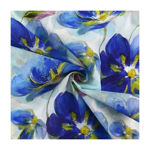 Tessuto Tana liberty london lawn Factory Direct Custom Custom Digital Floral Print tessuto di cotone per abbigliamento donna
